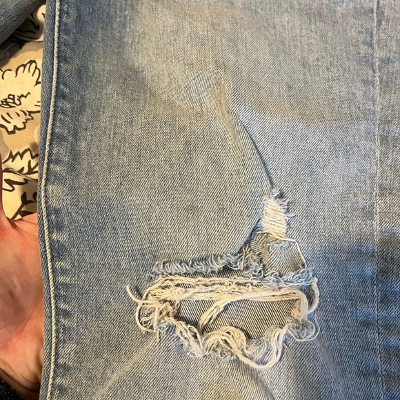 Express Mom Jean Super High Rise 6 Distressed - Picture 7 of 9